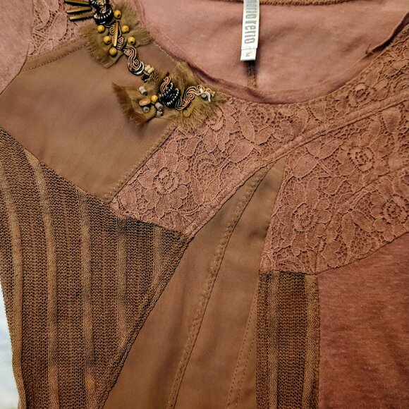 Monoreno Steampunk Embellished Tunic Dress Size M - Picture 10 of 10